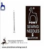 SEWING NEEDLES HAND-LEATHER- MEAS 7-MM.38-PONY- SET OF 25 NEEDLES