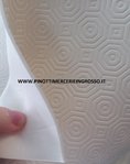 PLASTIC FABRIC TABLE WHITE DIS OCTAGONS-BY METERS / WIDTH CM 140