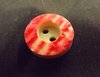 BUTTON 2 HOLES MM 15 - RED-BEIGE